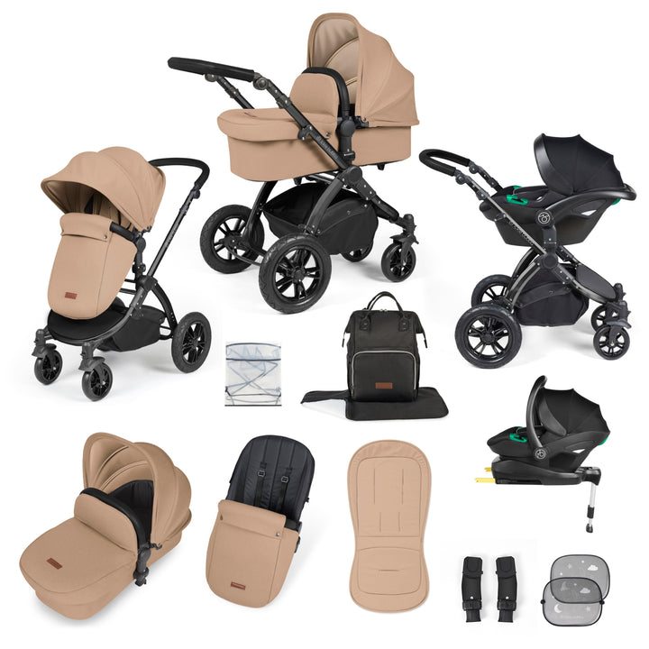 Stomp Luxe All In One Travel System with Stratus i-Size Car Seat & Base - As Good As New