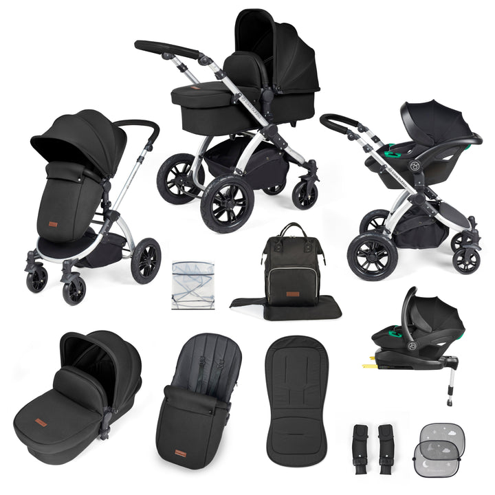 Stomp Luxe All In One Travel System with Stratus i-Size Car Seat & Isofix Base - As Good As New